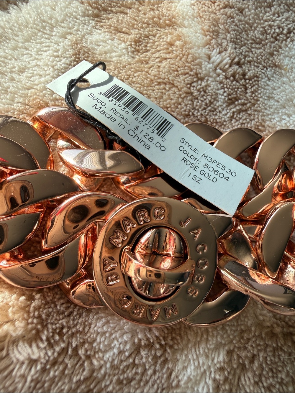 Marc Marc Jacobs Chunky Rose Gold Chain Bracelet NWT